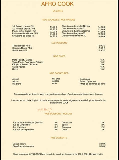 Afro Cook Restaurant à Loos