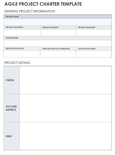 Agile Charter Template