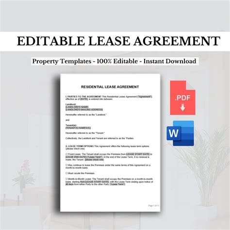 Agreement Template Microsoft Word