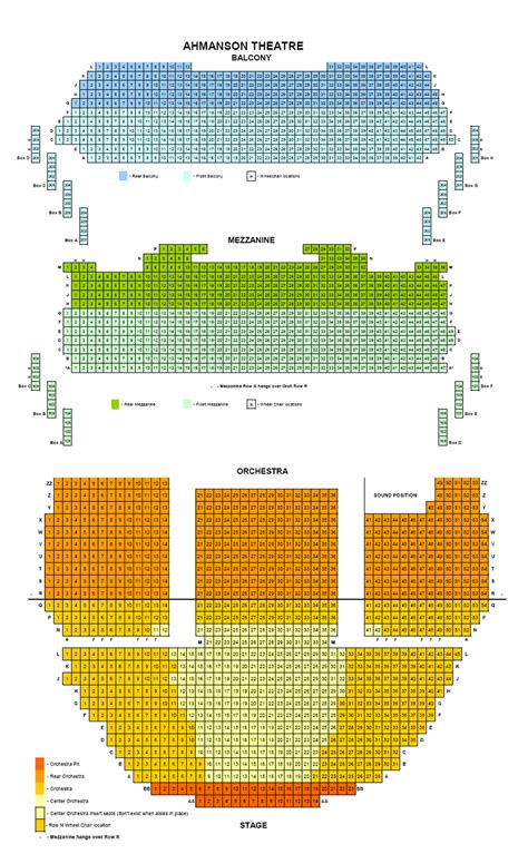 Ahmanson Theater Seating Chart