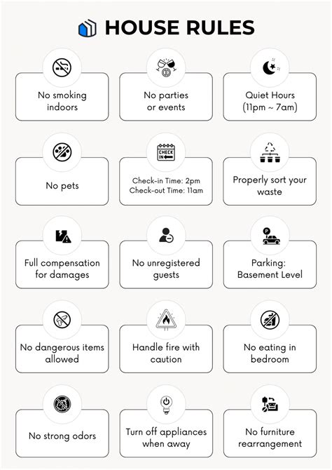 Airbnb House Rules Template