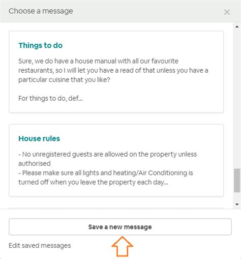 Airbnb Message Template