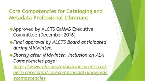 Ala Connect Competencies Career Cataloging