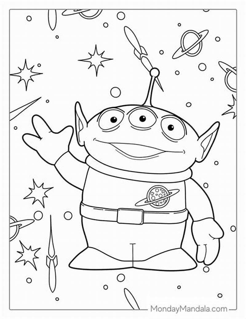 Alien Toy Story Coloring Page