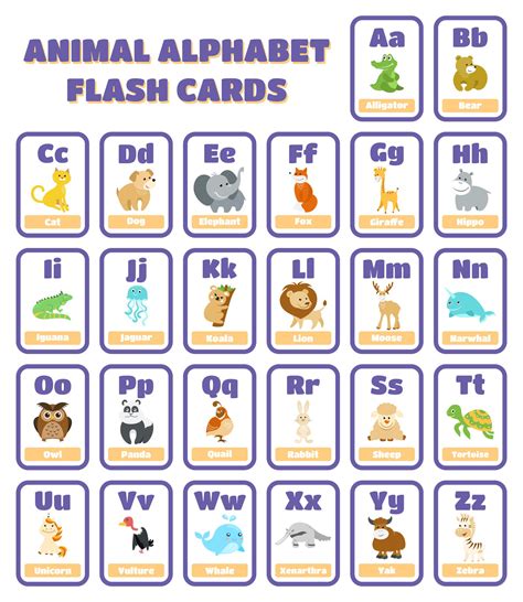 Alphabet Animals Printable