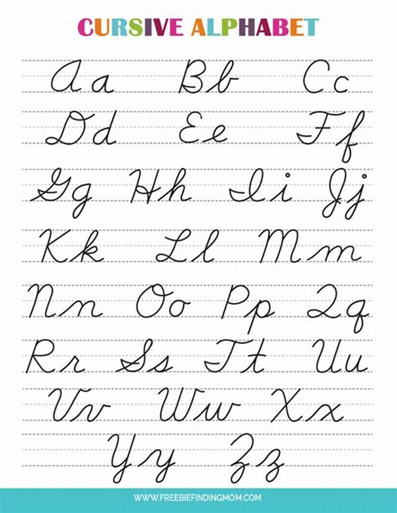 Alphabet In Cursive Writing Printable