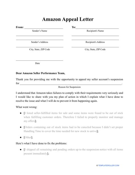 Amazon Appeal Template For Counterfeit