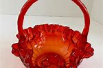 Amberina Glass Basket