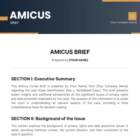Amicus Brief Template