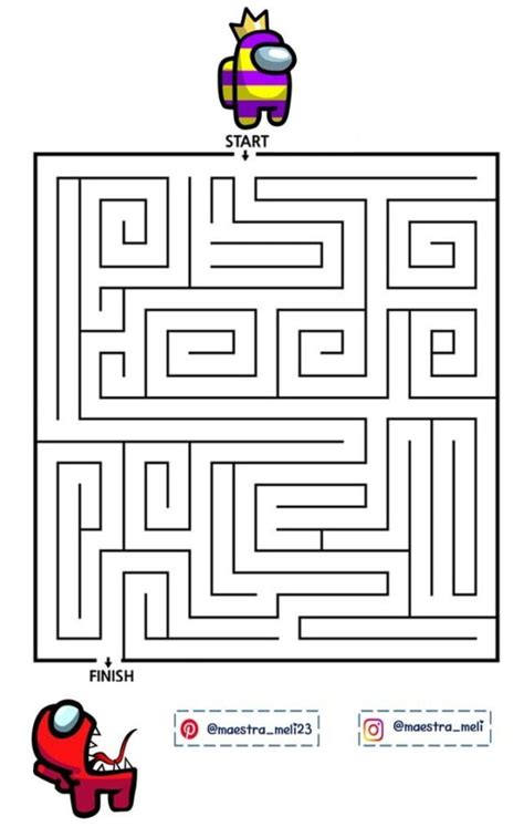 Among Us Maze Printable