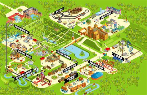 Amusement Park Map Template