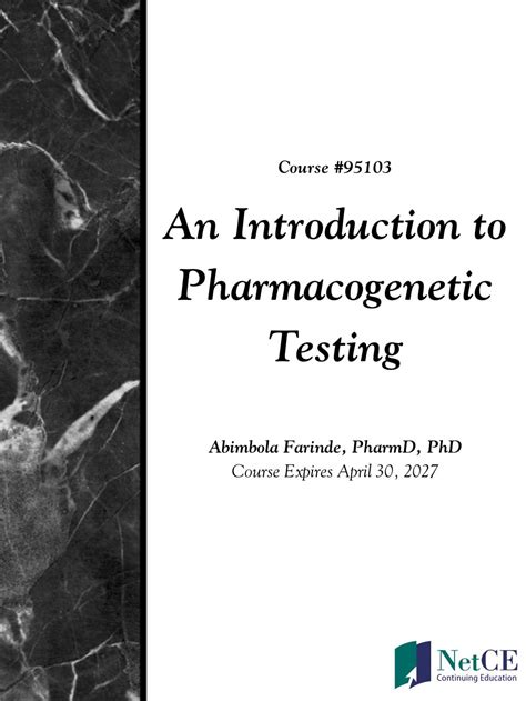 download An Introduction to Pharmacogenetic Testing
