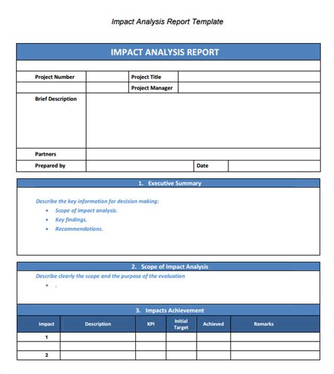 Analysis Report Template Word