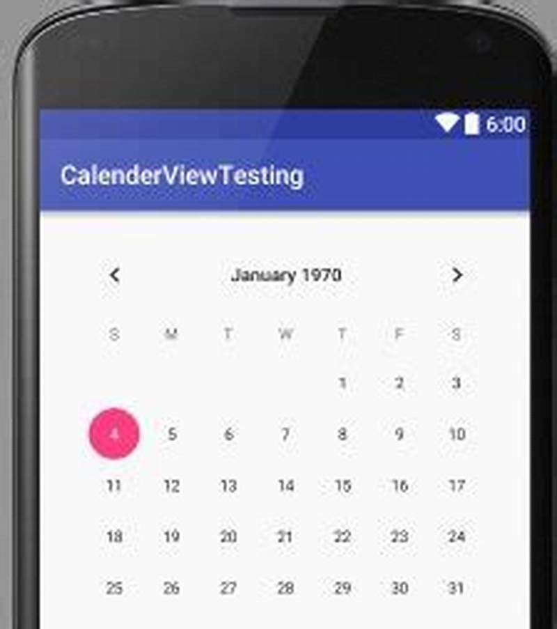 Android Calendar View With Events Example