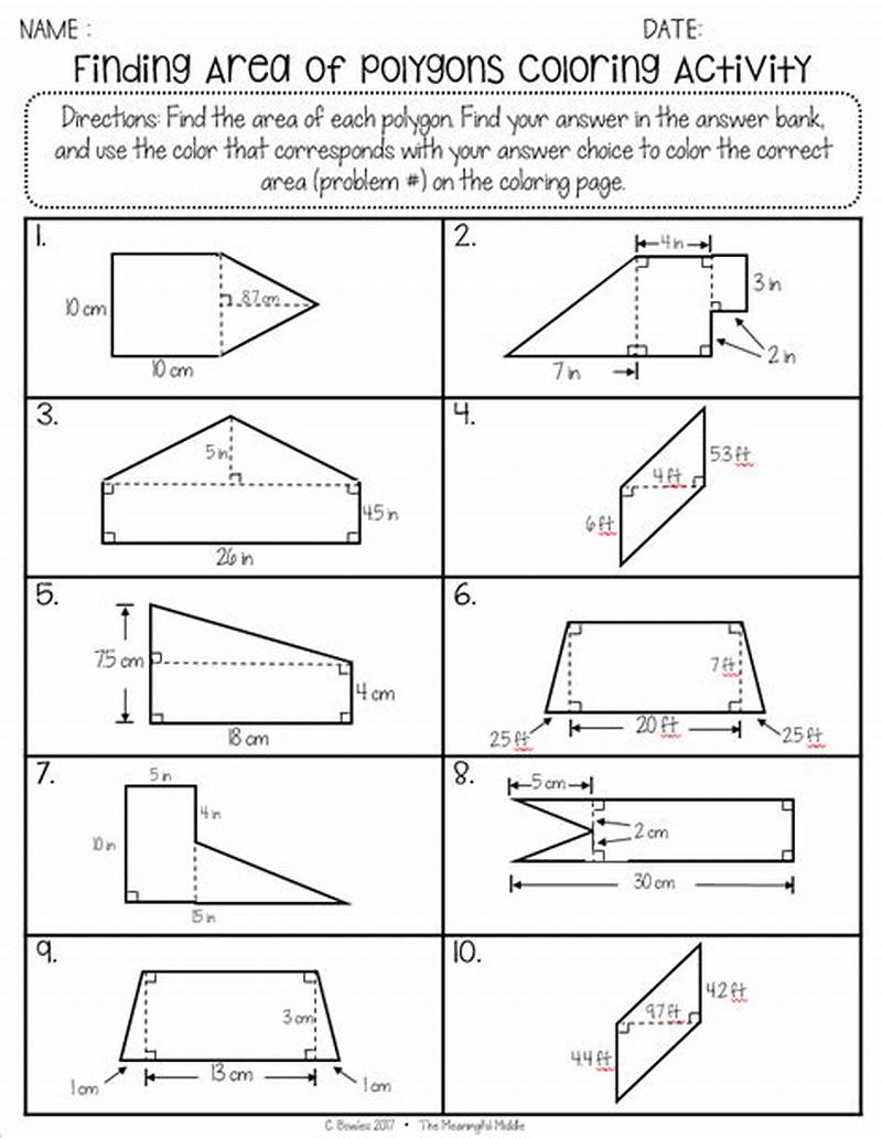 Angles Of Polygons Coloring Activity Worksheet Answer Key