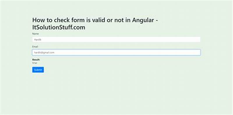 Angular Check If Form Is Valid