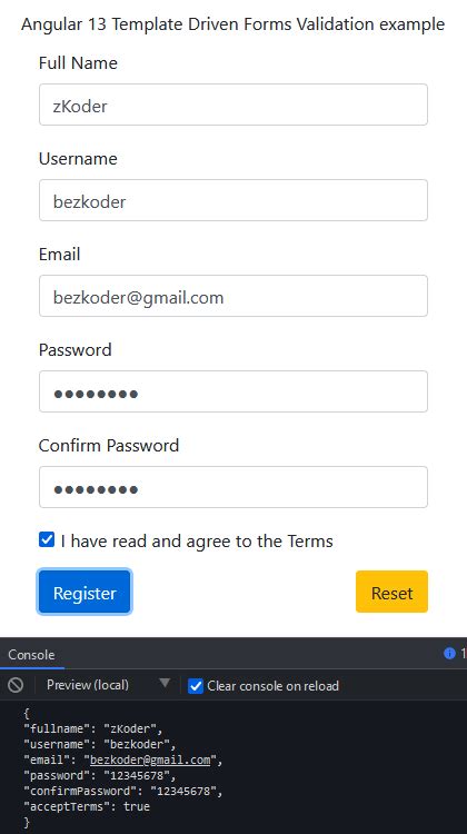 Angular Template Driven Form Validation On Submit