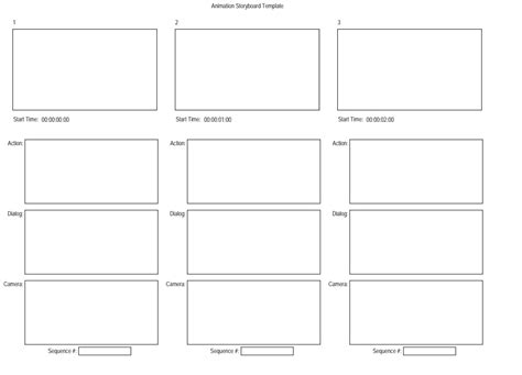 Animation Storyboard Template