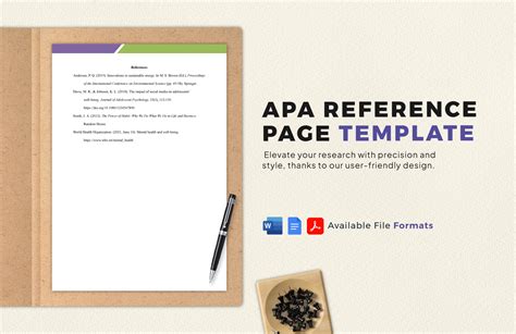 Apa Reference Sheet Template