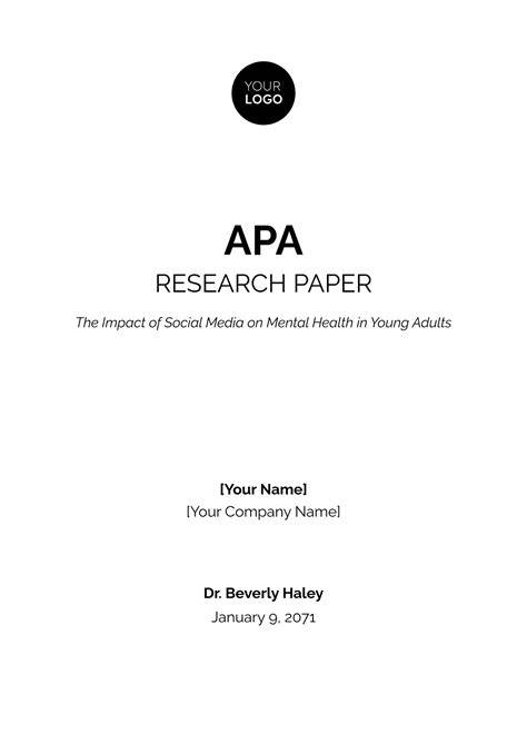 Apa Research Paper Template