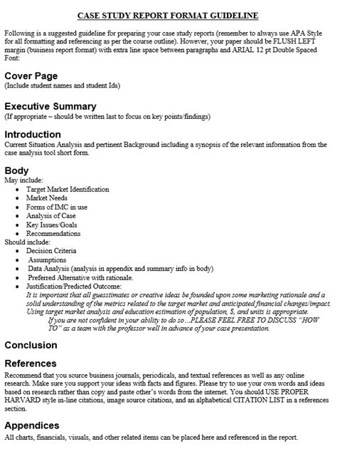 Apa Style Case Study Template