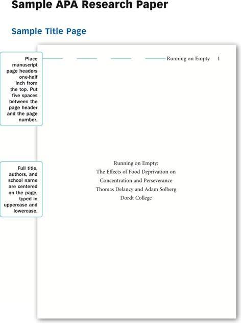 Apa Template Research Paper