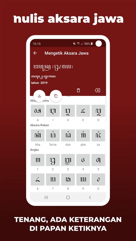 Aplikasi Android Tulisan Aksara Jawa