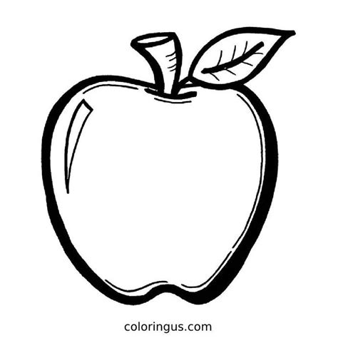 Apple Coloring Page Printable