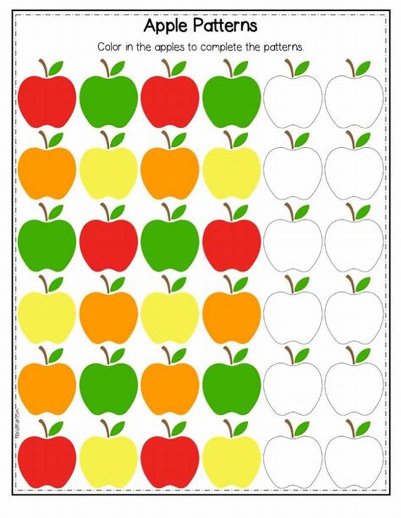 Apple Pattern Worksheet