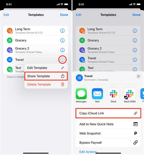 Apple Reminders Templates