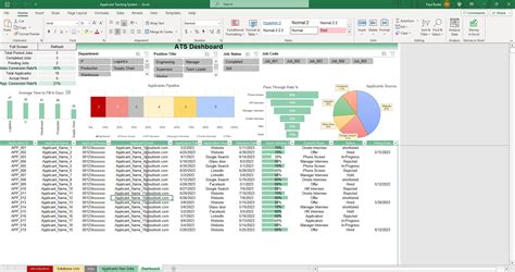 Applicant Tracking System Excel Template