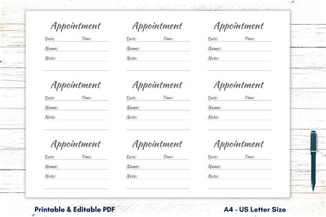 Appointment Reminder Card Template