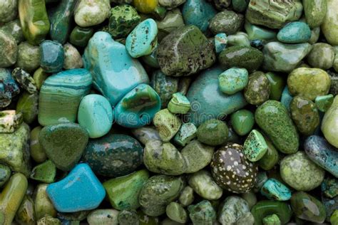 Aquatic green pebbles