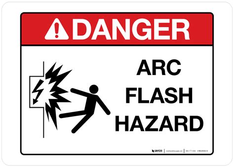 Arc flash hazard sign