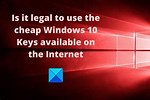 Are Windows 10 Keys Legit