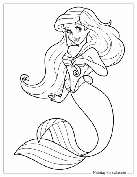 Ariel Coloring Pages Free Printable