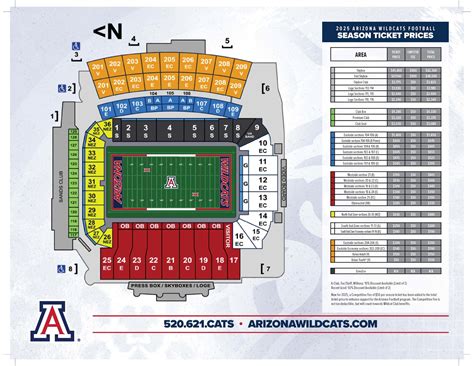 Arizona Wildcats Football Seating Chart
