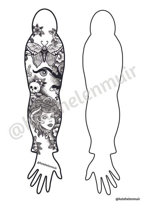 Arm Template For Tattoo Design