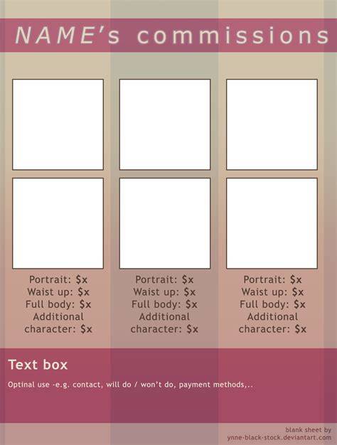 Art Commission Template