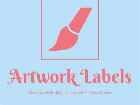 Art Show Label Template