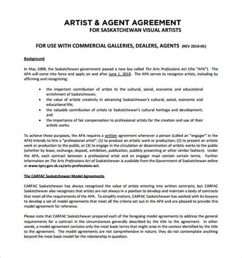 Artists Contract Template