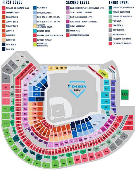Astros Seating Chart With Rows And Seat Numbers