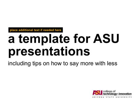 Asu Slide Template