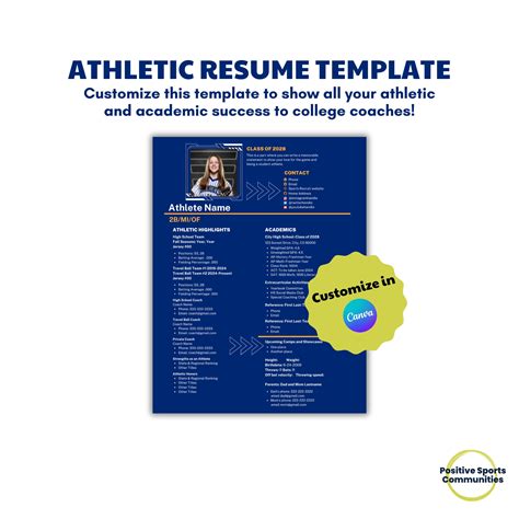 Athletic Resume Template