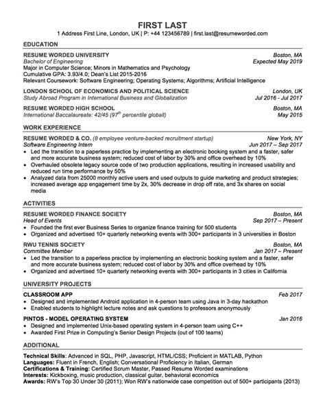 Ats Resume Template Reddit