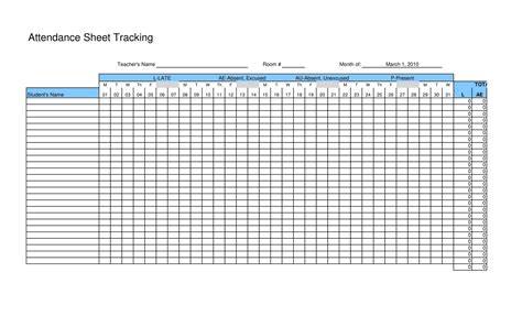 Attendance Sheet Template Word