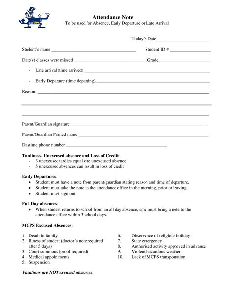 Attendance Write Up Template