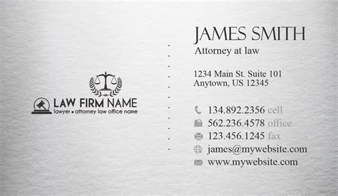 Attorney Business Card Template