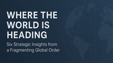 Australia's strategic choices in a fragmenting global order