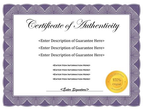 Authentic Certificate Templates